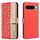 For Google Pixel 8 Splicing Color Hollow Flower Pattern RFID Leather Phone Case(Red) For Google Pixel 8 Splicing Color Hollow Flower Pattern RFID Leather Phone Case(Red)