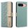 For Google Pixel 9 / 9 Pro Splicing Color Hollow Flower Pattern RFID Leather Phone Case(Green)