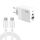 Caricabatterie PD41 GaN PD 45W + USB con cavo dati da tipo C a tipo C, spina UE (bianco) Caricabatterie PD41 GaN PD 45W + USB con cavo dati da tipo C a tipo C, spina UE (bianco)