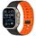 Cinturino magnetico Mountain Armor in silicone per Apple Watch 42 mm / 41 mm / 40 mm / 38 mm (nero arancione) Cinturino magnetico Mountain Armor in silicone per Apple Watch 42 mm / 41 mm / 40 mm / 38 mm (nero arancione)
