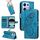 For Redmi Note 14S 4G / Note 13 Pro 4G Swallowtail Butterfly Embossed Leather Phone Case(Blue)