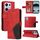 For Redmi Note 14S 4G / Note 13 Pro 4G Dual-color Splicing Flip Leather Phone Case(Red) For Redmi Note 14S 4G / Note 13 Pro 4G Dual-color Splicing Flip Leather Phone Case(Red)