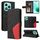 For Honor 400 Lite Dual-color Splicing Flip Leather Phone Case(Black)