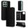 For Honor X6b 4G Cubic Grid Texture Flip Leather Phone Case(Black)
