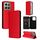 For Honor X6b 4G Cubic Grid Texture Flip Leather Phone Case(Red)
