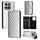 For Honor X6b 4G Cubic Grid Texture Flip Leather Phone Case(Silver)