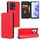 For Honor X7a Cubic Grid Texture Flip Leather Phone Case(Red)