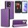 For Honor X7a Cubic Grid Texture Flip Leather Phone Case(Purple)