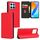 For Honor X8 5G Cubic Grid Texture Flip Leather Phone Case(Red)