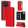For Honor X8c 4G Cubic Grid Texture Flip Leather Phone Case(Red)