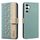 For Samsung Galaxy S23+ 5G Splicing Color Hollow Flower Pattern RFID Leather Phone Case(Green) For Samsung Galaxy S23+ 5G Splicing Color Hollow Flower Pattern RFID Leather Phone Case(Green)