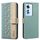 For OPPO Reno11 F Splicing Color Hollow Flower Pattern RFID Leather Phone Case(Green) For OPPO Reno11 F Splicing Color Hollow Flower Pattern RFID Leather Phone Case(Green)