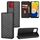 For Samsung Galaxy A03 166.5mm EU Version Cubic Grid Texture Flip Leather Phone Case(Black)