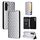 For Samsung Galaxy A25 5G Cubic Grid Texture Flip Leather Phone Case(Silver)