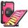 For iPad mini 2024 / mini 6 Honeycomb Hand Grip Turntable Stand Tablet Case(Rose Red) For iPad mini 2024 / mini 6 Honeycomb Hand Grip Turntable Stand Tablet Case(Rose Red)