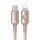 Cavo dati USAMS SJ753 da 30 W tipo C a 8 pin in lega di alluminio con luce colorata, lunghezza: 1,2 m (oro) Cavo dati USAMS SJ753 da 30 W tipo C a 8 pin in lega di alluminio con luce colorata, lunghezza: 1,2 m (oro)