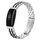 Cinturino in acciaio con fibbia a fionda a cinque perle per Fitbit Inspire 1 / Inspire 2 (argento nero) Cinturino in acciaio con fibbia a fionda a cinque perle per Fitbit Inspire 1 / Inspire 2 (argento nero)