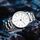MODIYA Simple Steel Strap Quartz Men Watch, Style: Numeric Scale White