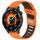 Cinturino per orologio in silicone bicolore con foro inclinato da 22 mm (arancione e nero) Cinturino per orologio in silicone bicolore con foro inclinato da 22 mm (arancione e nero)