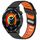 Cinturino per orologio in silicone bicolore con foro inclinato da 22 mm (nero e arancione) Cinturino per orologio in silicone bicolore con foro inclinato da 22 mm (nero e arancione)