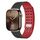 Cinturino in silicone magnetico traspirante bicolore per Apple Watch 42 mm / 41 mm / 40 mm / 38 mm (nero e rosso) Cinturino in silicone magnetico traspirante bicolore per Apple Watch 42 mm / 41 mm / 40 mm / 38 mm (nero e rosso)