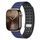 Cinturino magnetico traspirante bicolore in silicone per Apple Watch 42 mm / 41 mm / 40 mm / 38 mm (blu scuro e nero) Cinturino magnetico traspirante bicolore in silicone per Apple Watch 42 mm / 41 mm / 40 mm / 38 mm (blu scuro e nero)