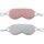 2pcs maschera per gli occhi del sonno a doppia faccia fasciatura elastica viaggio visiera (rosa loto + grigio chiaro blu)