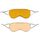 2pcs maschera per gli occhi del sonno a doppia faccia fasciatura elastica visiera da viaggio (zenzero + giallo chiaro)