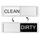 Magnete per lavastoviglie Clean Dirty Sign Magnete per frigorifero a doppia faccia (marmo nero bianco argento)