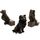 3 pz/set Piedini per vasi di fiori Supporto per vasi per piante in resina a forma di animale Riser Pad (barboncino)