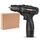 Trapano elettrico HILDA Home 12V agli ioni di litio con caricabatterie e batteria, spina americana, modello: imballaggio in cartone Trapano elettrico HILDA Home 12V agli ioni di litio con caricabatterie e batteria, spina americana, modello: imballaggio in cartone
