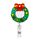 Fibbia con certificato girevole per bobina porta badge natalizia da 68 cm, stile: ghirlanda