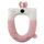 Sedile WC universale lavabile in cartone animato coniglio, cuscino per sedile WC lavorato a maglia ispessito (rosa)