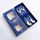 2 pezzi / pacco cucchiaio da dessert per caffè e caffè in acciaio inossidabile 304 con cervo, colore: argento + scatola blu