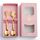 Set regalo da tavola natalizio con cucchiaio in acciaio inossidabile da 2 pezzi / confezione, colore: scatola rosa calzini dorati + stelle