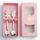 Set regalo da tavola con cucchiaio in acciaio inossidabile natalizio da 2 pezzi / confezione, colore: scatola rosa Pan di zenzero argento + pupazzo di neve