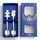 Set regalo da tavola con cucchiaio in acciaio inossidabile natalizio da 2 pezzi / confezione, colore: scatola blu, pan di zenzero argento + pupazzo di neve