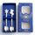 Set regalo da tavola natalizio con cucchiaio in acciaio inossidabile da 2 pezzi / confezione, colore: scatola blu, calzini argento + stelle