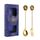 2 pezzi/pacco regalo di Natale cucchiaio forchetta da frutta per dessert e caffè, stile: ghirlanda (scatola blu) 2 pezzi/pacco regalo di Natale cucchiaio forchetta da frutta per dessert e caffè, stile: ghirlanda (scatola blu)