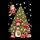 Decorazione della finestra di Natale Poster Adesivi murali in vetro con Babbo Natale Alce Fiocco di neve, Stile: SD-2205 30x45 cm