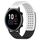 Per Honor MagicWatch2 42mm 20mm Fori Cinturino in silicone traspirante con punti 3D (bianco + nero)