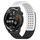 Per Huawei Watch GT Runner cinturino in silicone traspirante con fori da 22 mm e puntini 3D (bianco + nero)