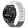 Per Huawei Watch GT Runner cinturino in silicone traspirante con punti 3D da 22 mm (bianco + grigio)