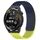 Per Huawei Watch GT Runner cinturino in silicone traspirante con punti 3D con fori da 22 mm (blu notte + verde lime)