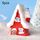 Micro paesaggio natalizio Accessori per la decorazione del paesaggio innevato Ornamento in resina natalizia, Stile: N. 17 Pupazzo di neve Casa natalizia