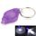 Mini torcia a LED, luce bianca, funzione portachiavi, interruttore on / off e pressostato (viola) Mini torcia a LED, luce bianca, funzione portachiavi, interruttore on / off e pressostato (viola)