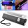 Lampada UV a luce nera portatile e torcia a LED, Verifica le funzionalità di sicurezza nascoste su banconote e passaporto (nero) Lampada UV a luce nera portatile e torcia a LED, Verifica le funzionalità di sicurezza nascoste su banconote e passaporto (nero)