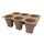 Scatola per vivaio a 6 fori Piccola pianta da fiore per ortaggi Vassoio per coltivazione traspirante Vaso per vivaio pieghevole in silicone(Marrone)