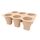 Scatola per vivaio a 6 fori Piccola pianta da fiore per ortaggi Vassoio per coltivazione traspirante Vaso per vivaio pieghevole in silicone (colore della pelle)