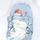 Coperta lavorata a maglia con orecchie stereoscopiche con motivo coniglio (blu baby)